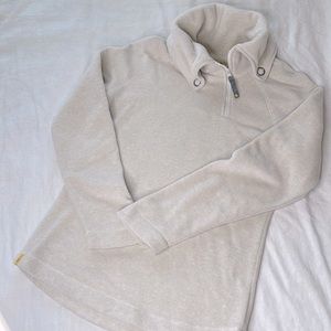 Lole Fleece Pullover Sweater Sweatshirt size M Cream/Off White